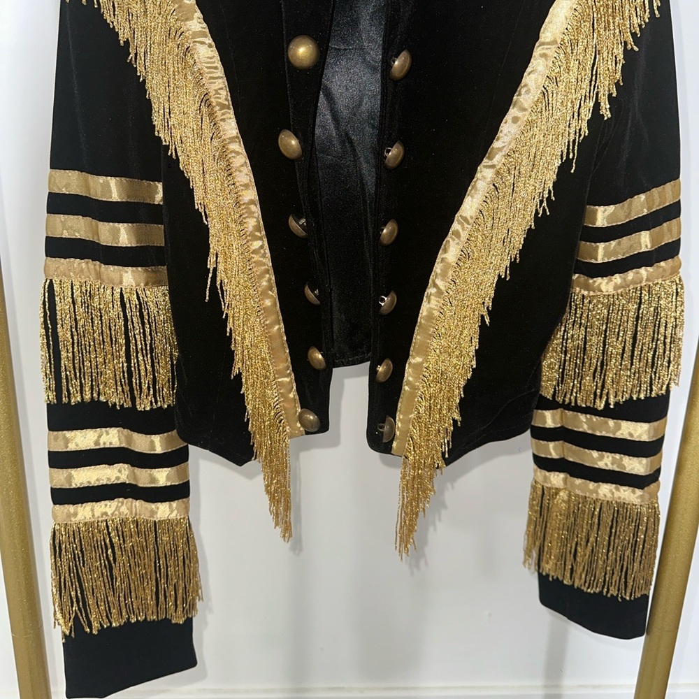 Women’s military style tassel blazer jacket size small - Picture 4 of 10